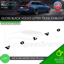 Load image into Gallery viewer, For Volvo Rear Trunk Lid Letter Emblem Gloss Black Nameplate Sport Badge