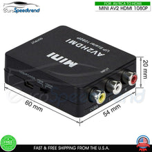 Load image into Gallery viewer, RCA AV to HDMI Converter Adapter 1080P Composite CVBS TV PC Wii NES PS3 STB Xbox