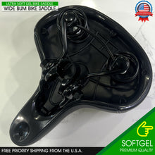 Load image into Gallery viewer, Gel Bike Saddle Wide Seat Cushion Soft Comfy Big Bum Pad Cruiser Bicycle E-Bike