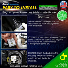 Load image into Gallery viewer, D1S D1C D1R Xenon Bulbs 6000K White Light HID Headlight 66140 66144 85410 85415