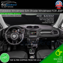 Load image into Gallery viewer, Foldable Sunshade For Jeep Front Visor Windshield Cover UV Renegade Patriot