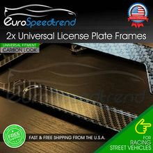 Load image into Gallery viewer, License Plate Frame Carbon Fiber Look Aluminum Front & Rear Cover RUSTFREE 2X