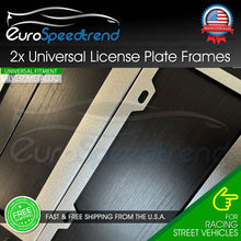 Load image into Gallery viewer, 2x Silver Metallic Aluminum License Plate Frame Logo Front or Rear Cover NO RUST