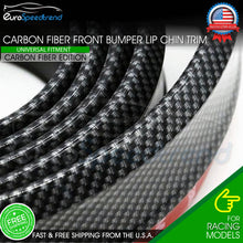 Load image into Gallery viewer, Universal Front Bumper Lip Carbon Fiber Spoiler Splitter Side Body Kit Chin Trim