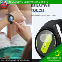 Load image into Gallery viewer, Samsung Galaxy Watch 40/44 4 5 6 7 FE Full Protector Tempered Glass Screen Cover