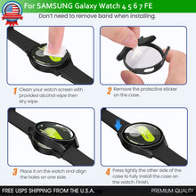 Load image into Gallery viewer, Samsung Galaxy Watch 40/44 4 5 6 7 FE Full Protector Tempered Glass Screen Cover