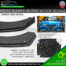 Load image into Gallery viewer, Universal Carbon Fiber Look Sedan Front Lip Bumper Splitter Spoiler Car Body Kit
