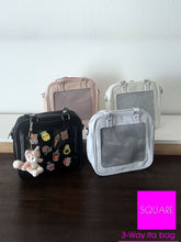 Load image into Gallery viewer, Versatile Ita Bag Square 3-Way ITA Crossbody Bag - Customizable Stylish Unique