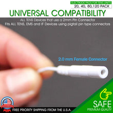 Load image into Gallery viewer, 40PCS TENS Electrode Pads EMS Muscle Stimulator IF Replacement Reusable 2X2