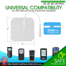 Load image into Gallery viewer, 40PCS TENS Electrode Pads EMS Muscle Stimulator IF Replacement Reusable 2X2