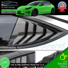 Load image into Gallery viewer, For 2017-2021 Tesla Model 3 Carbon Fiber Rear Side Window Louver Shutter Covers