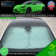 Load image into Gallery viewer, Windshield Sun Shade for Tesla Model 3 Y S X Front Cover UV Visor Foldable Cool