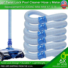 Load image into Gallery viewer, Twist Lock Hose For Zodiac Swimming Pool Cleaner MX6 MX8 X7 T3 T5 Baracuda 39"