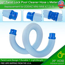 Load image into Gallery viewer, Twist Lock Hose For Zodiac Swimming Pool Cleaner MX6 MX8 X7 T3 T5 Baracuda 39"