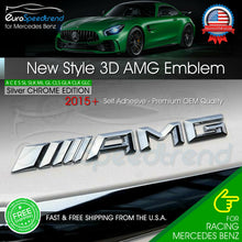 Load image into Gallery viewer, Chrome AMG Trunk Emblem Rear OEM 3D Badge 2015+ Mercedes Benz A C E S CL SL CL G