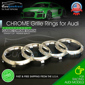 Audi Front Rings Chrome Grille Emblem Badge A1 A3 A4 A5 S5 A6 S6 TT 8K0853605