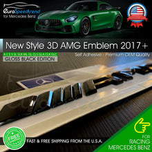 Load image into Gallery viewer, AMG Emblem Trunk OEM Gloss Black 3D Rear Badge Mercedes Benz C E S SL SLK 2017+