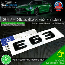 Load image into Gallery viewer, AMG E 63 Letter Emblem Gloss Black Trunk Rear Badge for Mercedes Benz 2017+ OEM