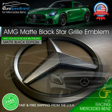 Load image into Gallery viewer, AMG Front Matte Black Star Emblem Cover Grille Badge Mercedes Benz A B C E GL ML