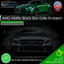 Load image into Gallery viewer, AMG Front Matte Black Star Emblem Cover Grille Badge Mercedes Benz A B C E GL ML