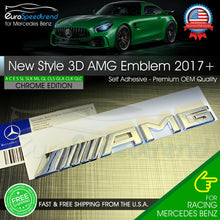 Load image into Gallery viewer, AMG Chrome Emblem Trunk OEM 3D Rear Lid Badge Mercedes Benz A C E G S SLK 2017+