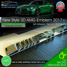 Load image into Gallery viewer, AMG Chrome Emblem Trunk OEM 3D Rear Lid Badge Mercedes Benz A C E G S SLK 2017+