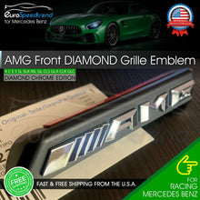 Load image into Gallery viewer, AMG Front Diamond Grille Emblem Mercedes Benz Radiator Chrome Badge C43 E43 OEM