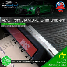 Load image into Gallery viewer, AMG Front Diamond Grille Emblem Mercedes Benz Radiator Chrome Badge C43 E43 OEM
