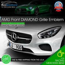 Load image into Gallery viewer, AMG Front Diamond Grille Emblem Mercedes Benz Radiator Chrome Badge C43 E43 OEM