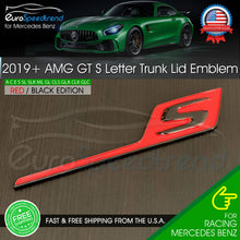 Load image into Gallery viewer, AMG GT S Letter Trunk Emblem Red Black 3D OE Badge 2020 C63S GT63S GLC63S E Benz