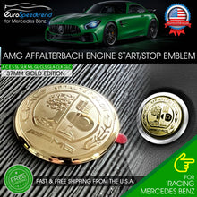 Load image into Gallery viewer, AMG Engine Start Stop GOLD Button Emblem Affalterbach Tree 3D Aluminum 37mm Benz