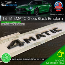 Load image into Gallery viewer, 4Matic Trunk Emblem Gloss Black 3D Tailgate Lid OEM Logo Badge AMG New Style Mod