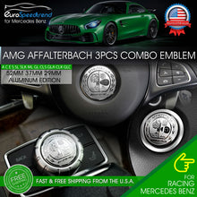 Load image into Gallery viewer, AMG Affalterbach Aluminum Emblem Interior 52mm 37mm 29mm 3PCS Set Badge Benz Mod