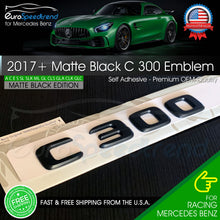 Load image into Gallery viewer, AMG C 300 Matte Black Emblem Trunk Letter Rear Mercedes Benz W205 2017+ OEM W204