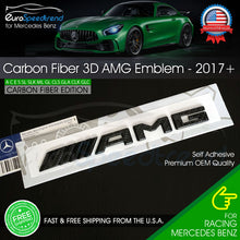 Load image into Gallery viewer, AMG Emblem Trunk OEM Carbon Fiber 3D Rear Badge Mercedes Benz C E S SL SLK 2017+