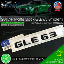 Load image into Gallery viewer, AMG GLE 63 Matte Black Emblem Trunk Rear Badge fit Mercedes Benz 2017+ OEM GLE