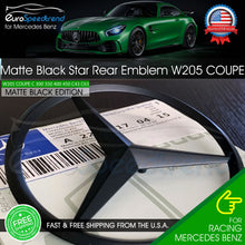Load image into Gallery viewer, Mercedes W205 Coupe Matte Black Star C63S GLE63 Trunk Emblem Rear Lid Badge AMG