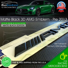 Load image into Gallery viewer, AMG Emblem Trunk OEM Matte Black 3D Rear Badge Mercedes Benz C E S SL SLK Logo