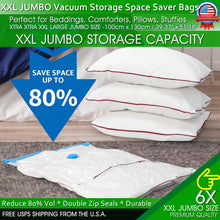 Load image into Gallery viewer, XXL Vacuum Storage Jumbo Bags Comforters Bedding Clothes Space Saver Hand Pump

