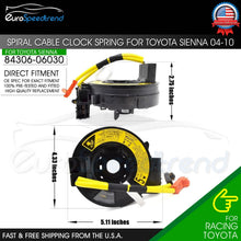 Load image into Gallery viewer, Clock Spring For Toyota Sienna 2004-2010 Spiral Cable V6 3.3L 3.5L 84306-06030
