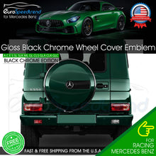 Load image into Gallery viewer, AMG Spare Wheel Cover Gloss Black Chrome Star Decal Badge Emblem For Mercedes Benz W463 W465 G63 G65
