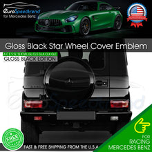 Load image into Gallery viewer, AMG Spare Wheel Cover Gloss Black Out Star Decal Badge Emblem For Mercedes Benz W463 W465 G63 G65
