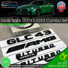 Load image into Gallery viewer, AMG GLC43 SUV BITURBO 4MATIC Rear Star Emblem BLACK Combo For Mercedes X253
