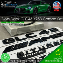 Load image into Gallery viewer, AMG GLC43 SUV BITURBO 4MATIC Rear Star Emblem BLACK Combo For Mercedes X253
