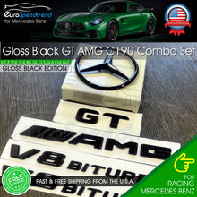 Load image into Gallery viewer, GT AMG C190 V8 BITURBO Rear Star Emblem Combo Set Badge For Mercedes Benz R190
