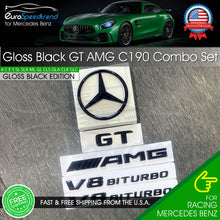 Load image into Gallery viewer, GT AMG C190 V8 BITURBO Rear Star Emblem Combo Set Badge For Mercedes Benz R190
