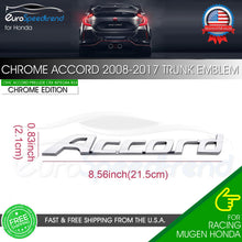 Load image into Gallery viewer, For Honda Accord 2008-2017 Chrome Letter Emblem Rear Trunk Lid Sport Badge
