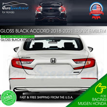 Load image into Gallery viewer, For Honda Accord 2018-2021 Gloss Black Letter Emblem Rear Trunk Lid Sport Badge
