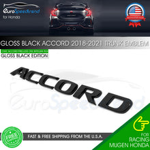 Load image into Gallery viewer, For Honda Accord 2018-2021 Gloss Black Letter Emblem Rear Trunk Lid Sport Badge

