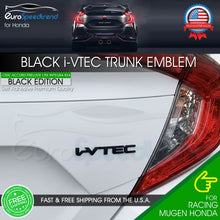 Load image into Gallery viewer, For Honda i-VTEC VTEC Logo Emblem Badge JDM Nameplate Sport Black
